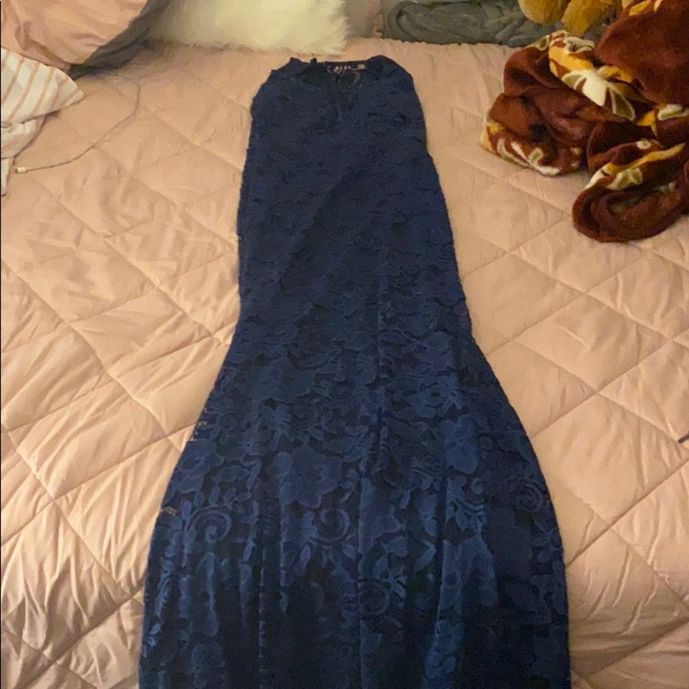 Navy blue prom dress